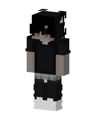 Black Emo Boy Minecraft black skin