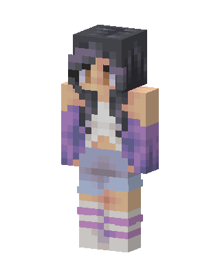 Purple Anime Girl Minecraft skin