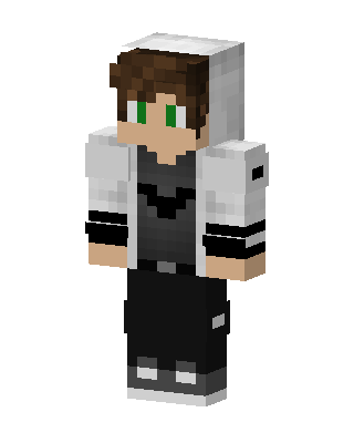 Bat Hoodie Boy skin, 3D preview