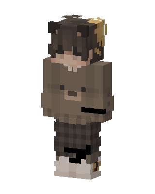 Bear Hoodie Boy skin, 3D preview