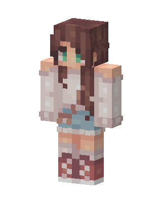 Cozy Denim Girl Minecraft skin