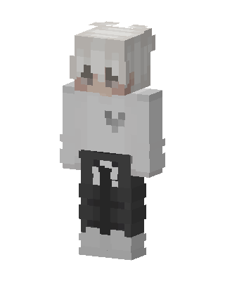 Silver Hoodie Boy skin, 3D preview