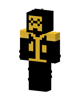 Golden Creeper Hoodie skin, 3D preview