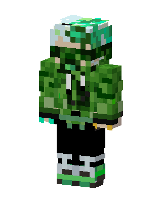 Green Camo Hoodie skin, 3D preview