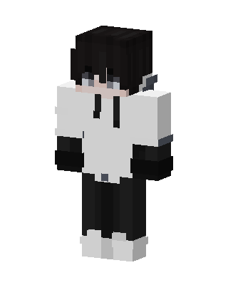 Monochrome Hoodie skin, 3D preview