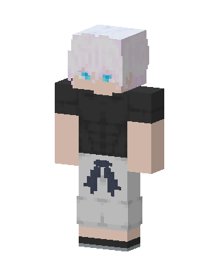 White Anime Boy skin, 3D preview
