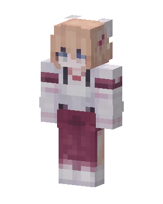 White Anime Girl Minecraft cat girl skin