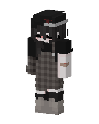 Plaid Pinafore Girl skin, 3D preview