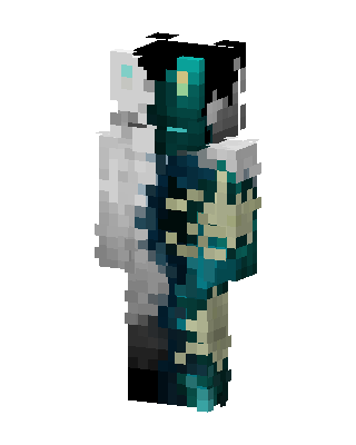 Teal Split Spirit Minecraft skin