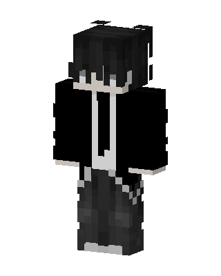 Monochrome Hoodie Boy skin, 3D preview