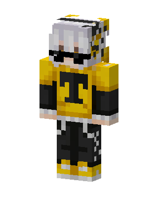 Yellow Hoodie Kid skin, 3D preview