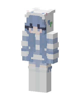 Blue Bunny Hoodie skin, 3D preview
