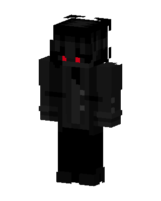 Black Glowing Villain Boy skin, 3D preview