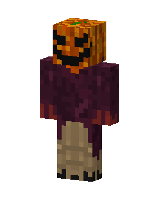 Pumpkin Head Minecraft purple skin