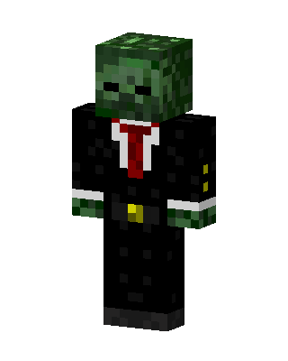 Zombie In Suit skin, 3D preview