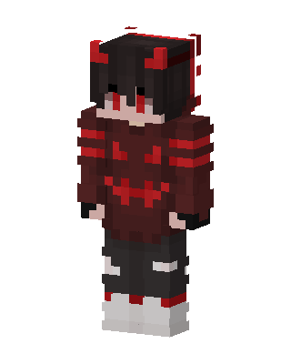 Red Demon Hoodie Minecraft skin