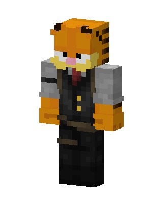 Orange Cat Boy skin, 3D preview