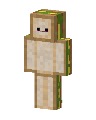 Sandwich Guy skin, 3D preview