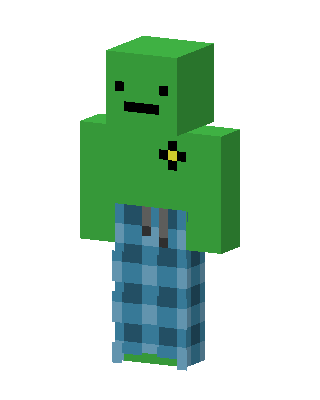 Green Blob Buddy skin, 3D preview
