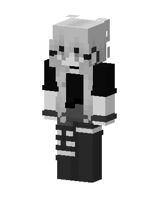 Gray Emo Girl Minecraft goth skin