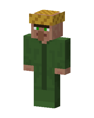 Farmer Villager skin, 3D preview
