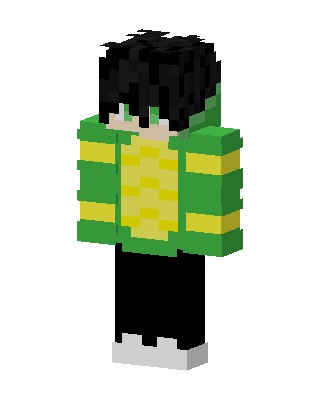 Turtle Jacket Boy skin, 3D preview