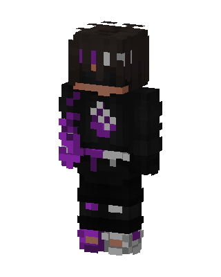 Purple Flame Hoodie skin, 3D preview