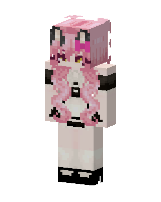 Pink Kitty Maid Minecraft skin