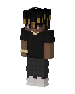 Gold Dreads skin, 3D preview