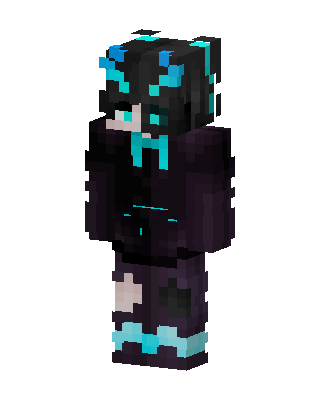 Cyan Void Hoodie skin, 3D preview