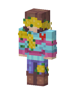 Sunflower Sweater skin, 3D preview