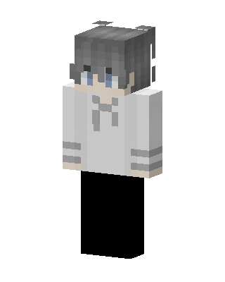 Gray Hoodie Boy skin, 3D preview
