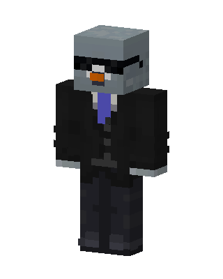 Suited Penguin skin, 3D preview