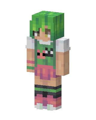 Watermelon Girl skin, 3D preview
