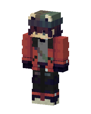 Red Jacket Beanie skin, 3D preview
