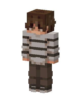 Striped Sweater Boy skin, 3D preview