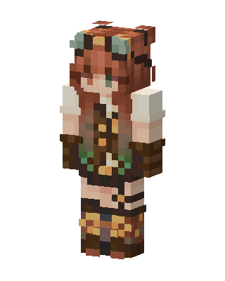 Steampunk Girl skin, 3D preview