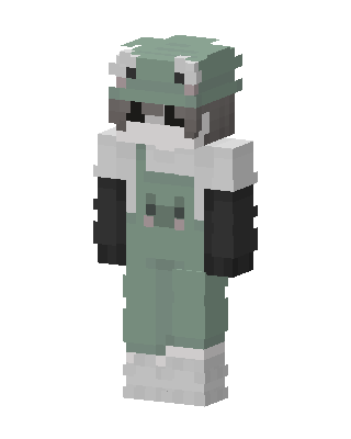 Green Animal Boy skin, 3D preview