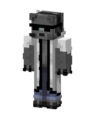 Gray Wolf Scientist skin, 3D preview