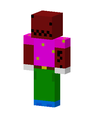 Red Monster Kid skin, 3D preview