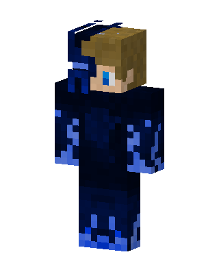 Blue Flame Hoodie skin, 3D preview