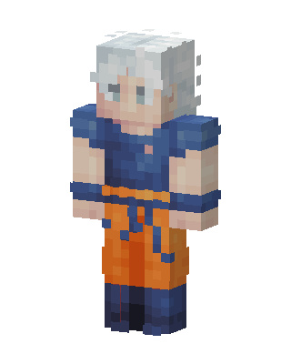Blue Anime Boy skin, 3D preview