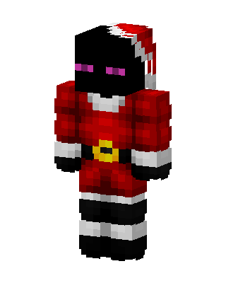 Santa Enderman skin, 3D preview