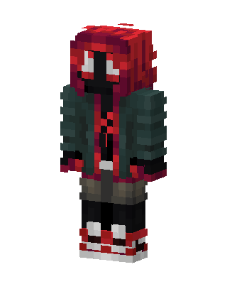 Red Emo Girl Minecraft skin