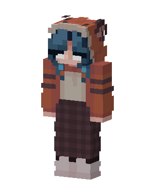 Brown Player Girl skin, 3D preview
