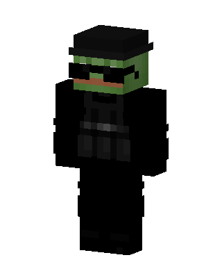 Black Villain Boy skin, 3D preview