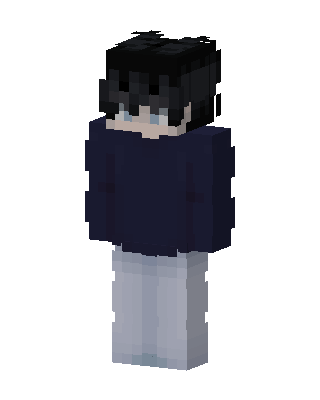 Blue Player Boy skin, 3D preview