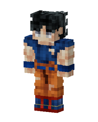 Goku skin, 3D preview