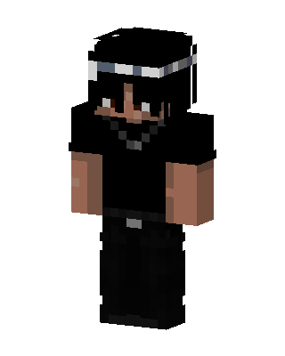 Black Bandana Biker skin, 3D preview