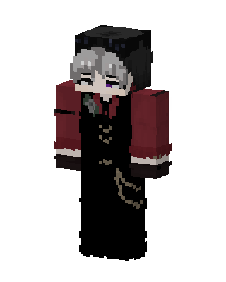 Black Villain Girl skin, 3D preview